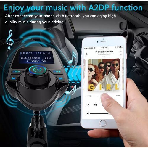 Multifunction Wireless Car MP3 Player / Bluetooth / FM Transmitter / Fast Charger With Aux