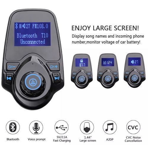 Multifunction Wireless Car MP3 Player / Bluetooth / FM Transmitter / Fast Charger With Aux