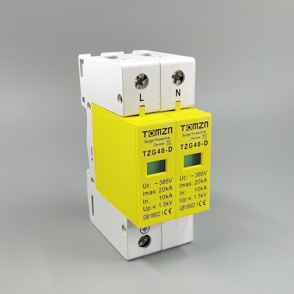 D ~385V 10KA~20KA Protector House 1P+N SPD Surge AC