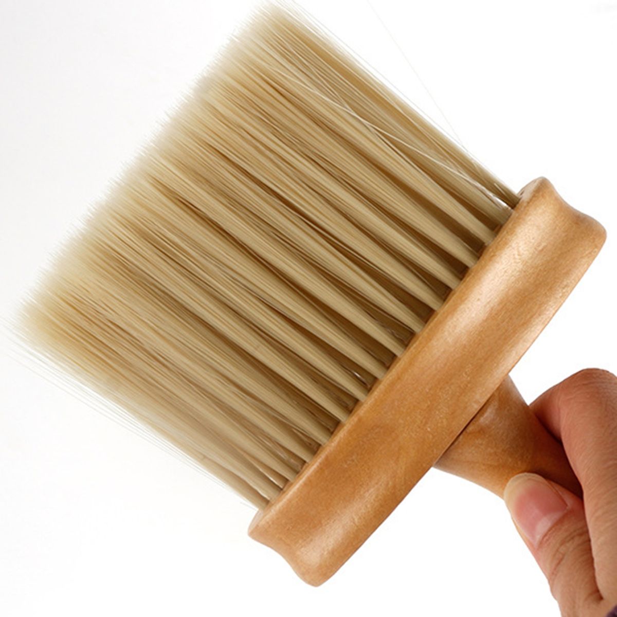 Cleaning Brush Hair Neck Cleaning Brush Car Dust Brush Salon Tool Wooden Color