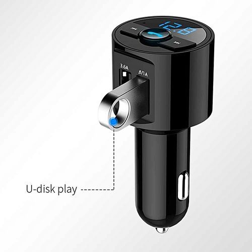 Dual USB Charger Car Kit Handsfree Wireless Bluetooth FM Transmitter MP3 Player By HT