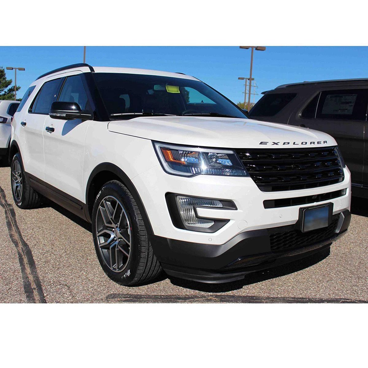 Explorer Car Emblem Front Hood Emblem 3D Letters Explorer Sticker Fit for Ford 2011-2019 Explorer Gloss Silver
