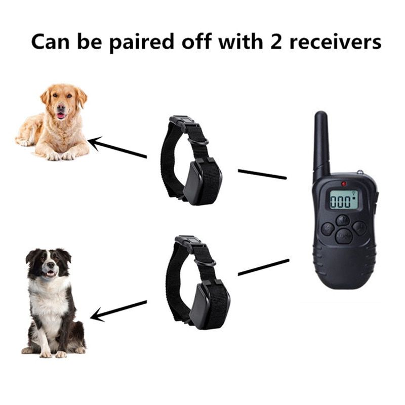 300m LCD Remote Electric Pet Dog Training Collar For Small Medium Large Dog Electronic Puppy Trainer E-collar Battery Powered