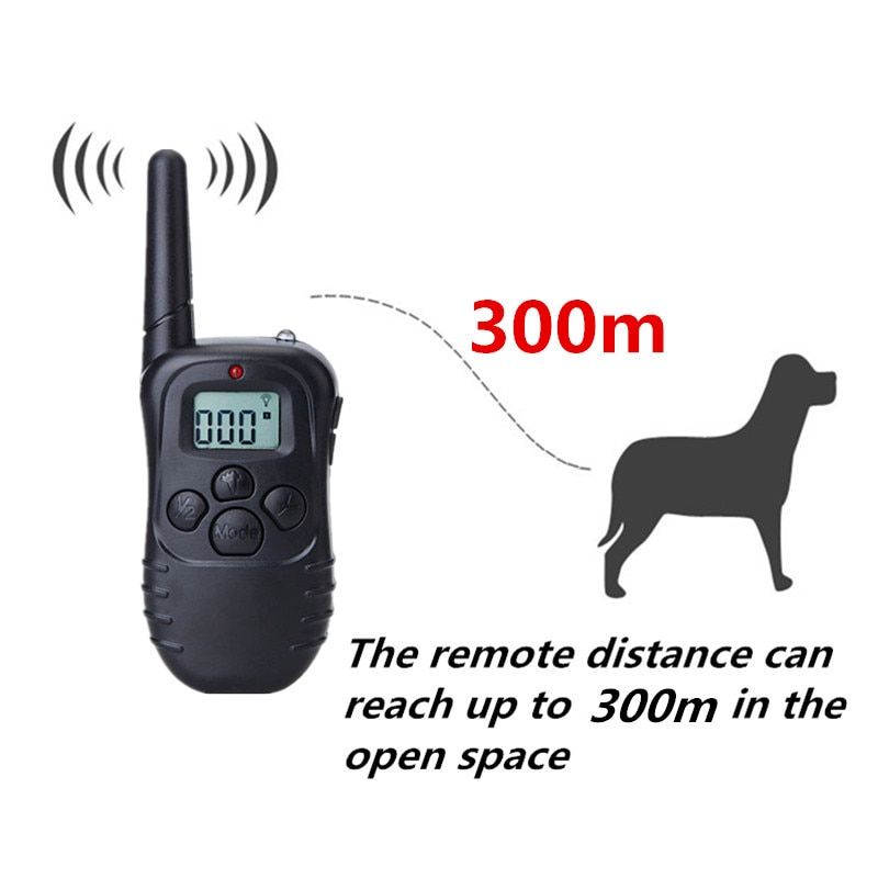 300m LCD Remote Electric Pet Dog Training Collar For Small Medium Large Dog Electronic Puppy Trainer E-collar Battery Powered