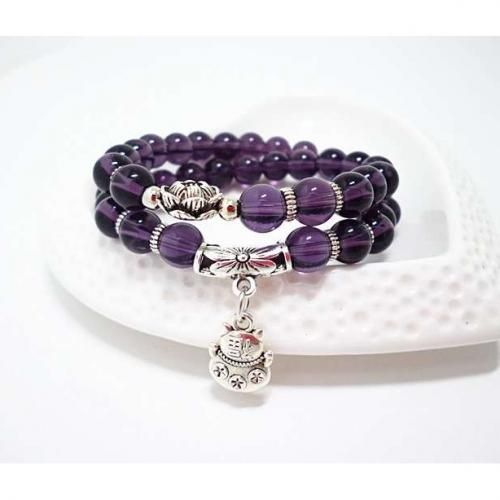 S411 Puple Crystal Cart. 2in1 Popose Type Neck & Hand Use.