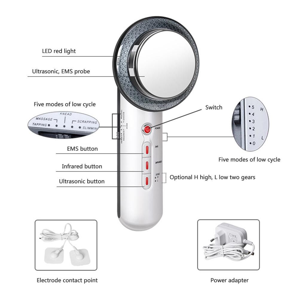 Three-In-One Multi-Function Slimming Instrument EMS Microcurrent Microelectric Skin Cosmetic Instrument
