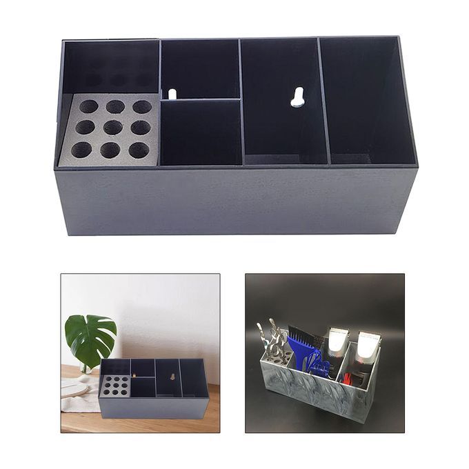 Hairdressing Tool Box Storage Case Shears Hair  Rack Black