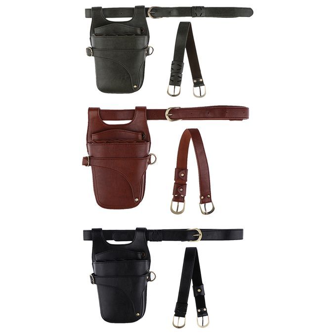 Hairdressing Barber  Shears Combs Clips Holder Pouch Green