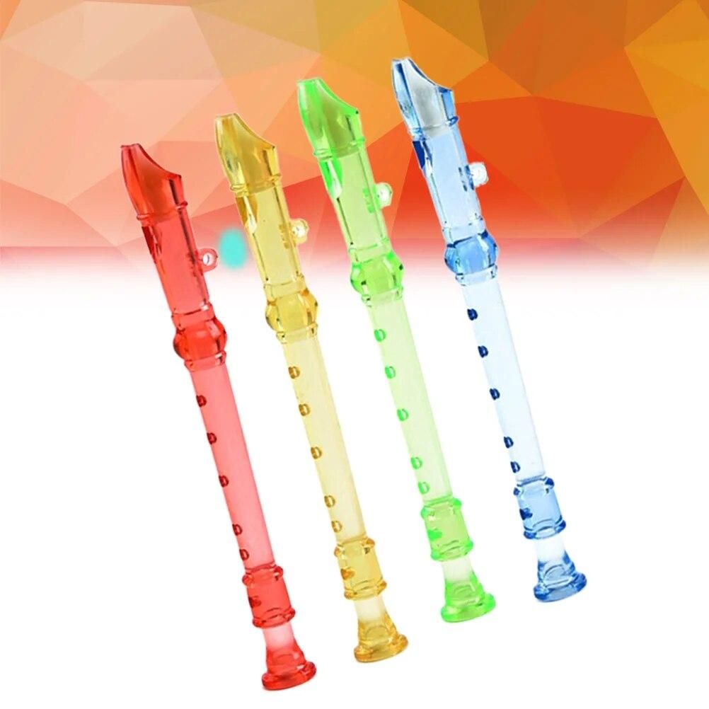 12 Pcs Plastic Flutes Children Learning Music Small Kids Musical Instrument Educational