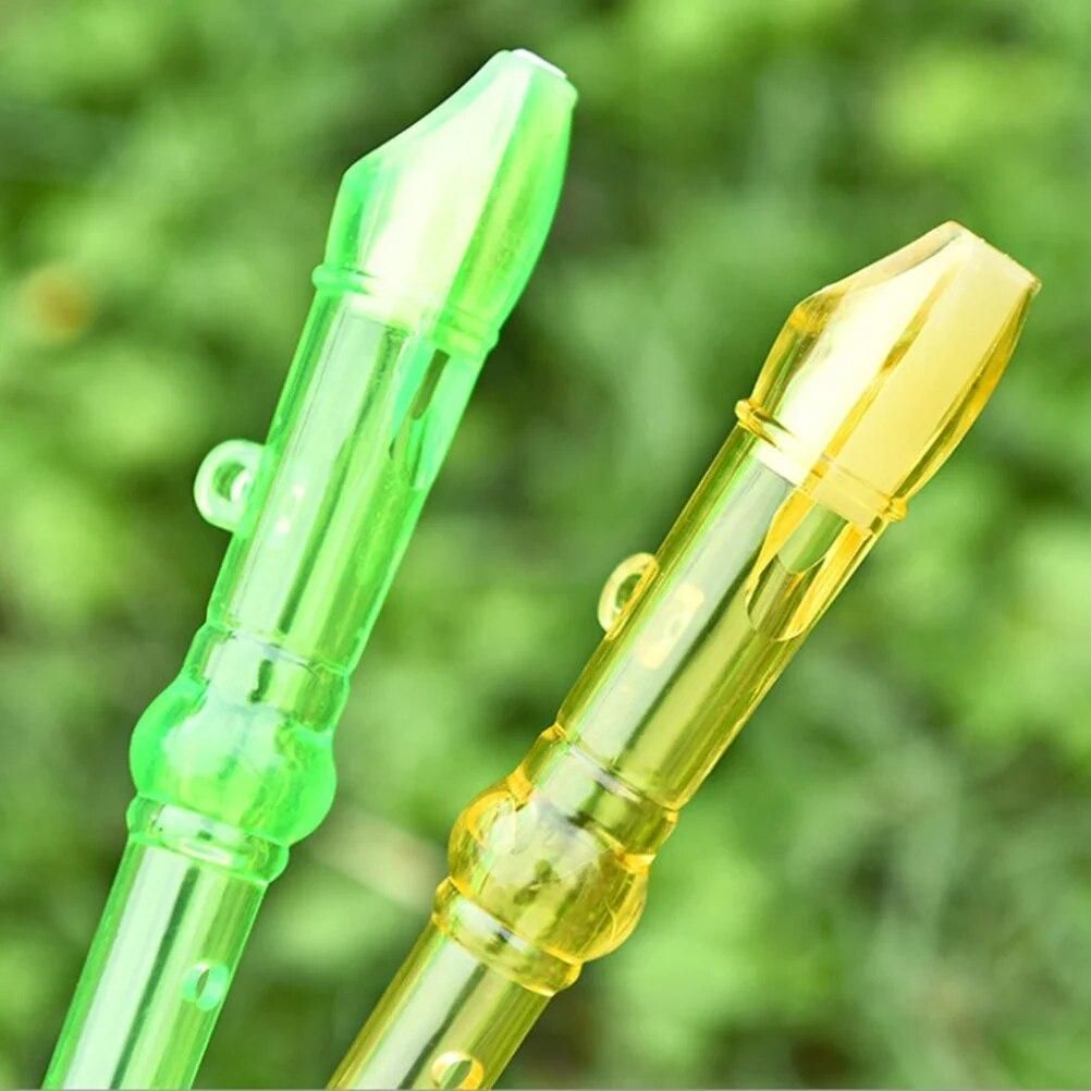 12 Pcs Plastic Flutes Children Learning Music Small Kids Musical Instrument Educational