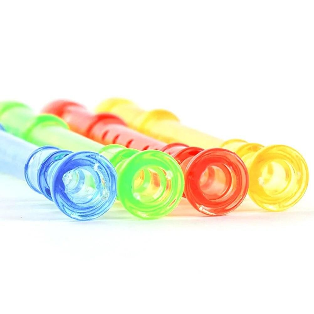 12 Pcs Plastic Flutes Children Learning Music Small Kids Musical Instrument Educational