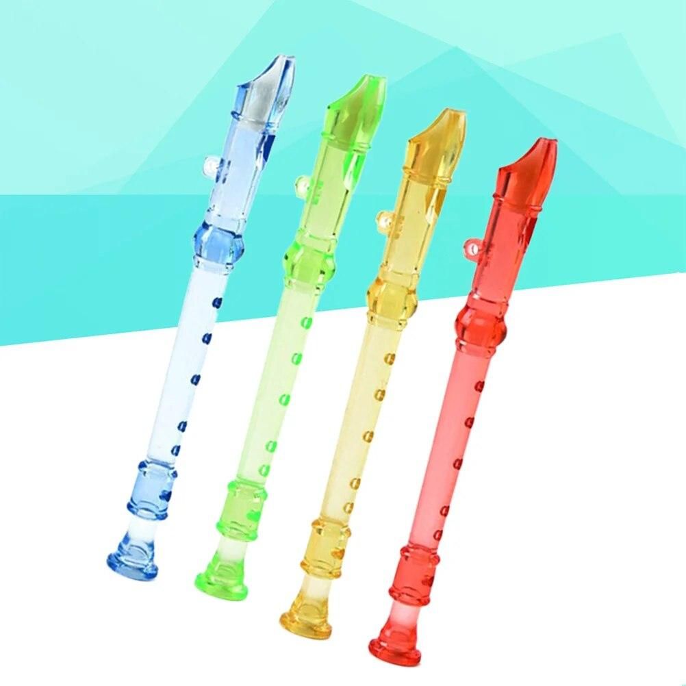 12 Pcs Plastic Flutes Children Learning Music Small Kids Musical Instrument Educational