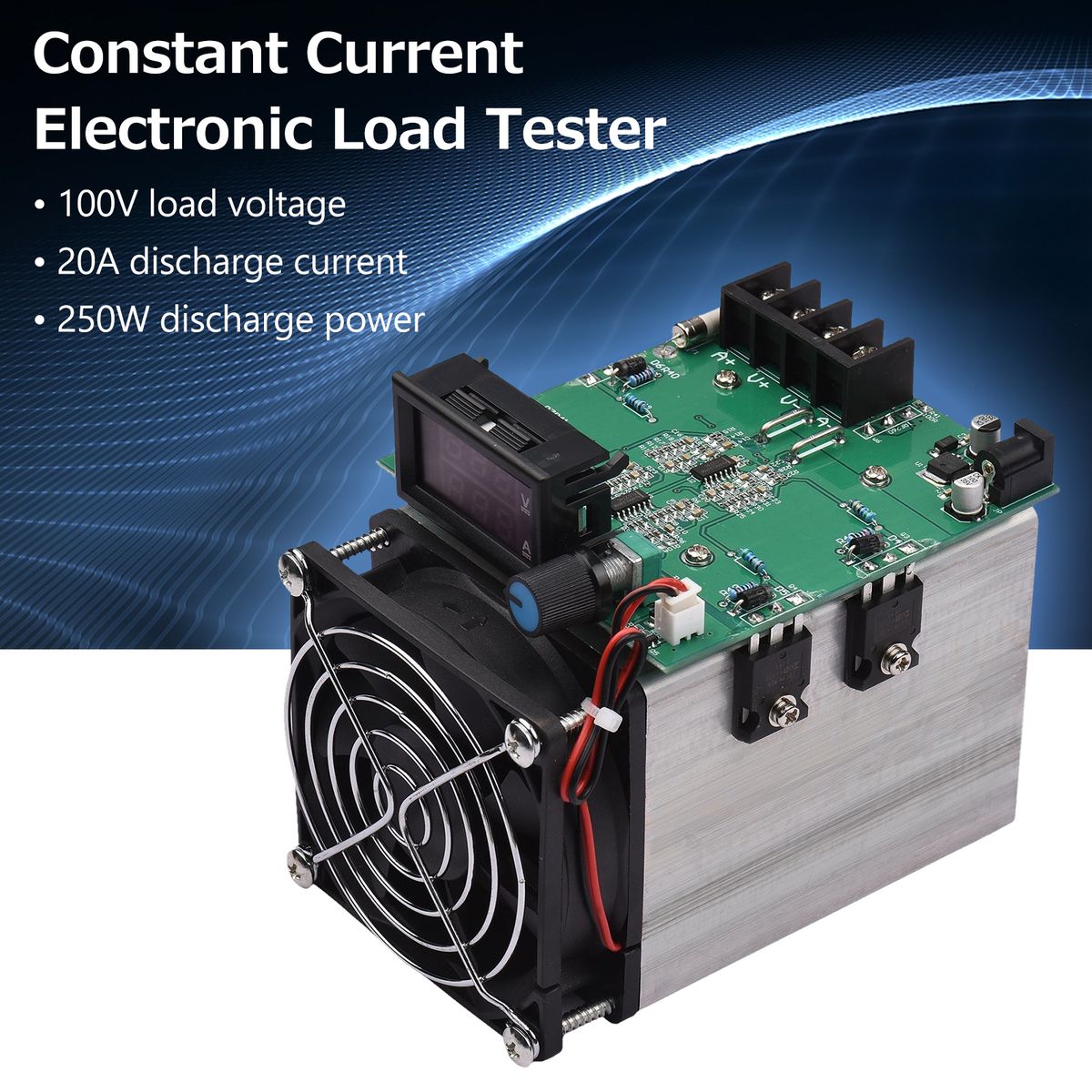 Multifunction Digital Electronic Load Meter 250W 12V 20A
