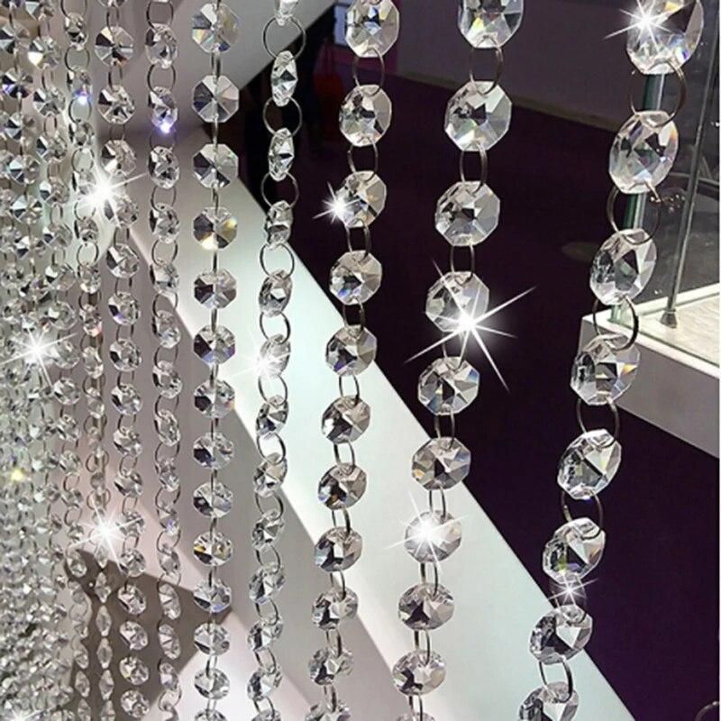 101 length clear plastic crystal beads pendant for diy crystal curtain chains wedding  light decoration 770555