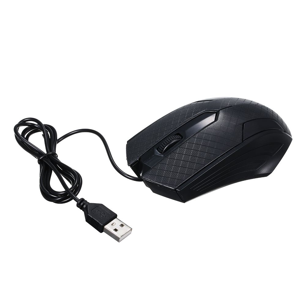 3-Button USB Optical Wired Mouse With 1.1M Cord Compatible