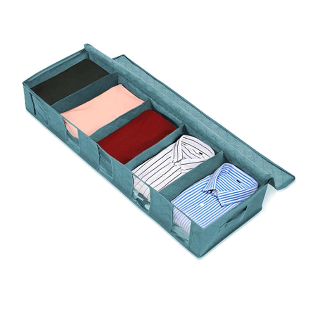 NonWoven Under Bed Storage Bag Quilt Blanket Clothes Storage Bin Box Divider Folding Closet Organizer Clothing Container Large