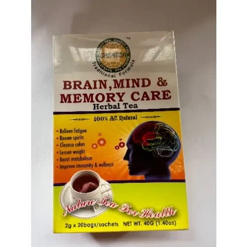 Great Tea - Brain Mind And Memory Care Herbal Tea - 20 Bags