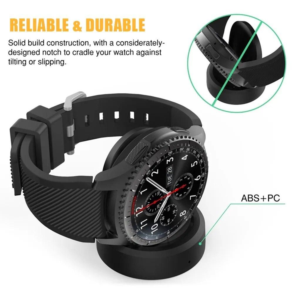 Wireless Fast Charger for Samsung Gear S3 Frontier S2 Watch Charger for Samsung Galaxy Watch Active 1 2 3 46mm/42mm Charger Dock