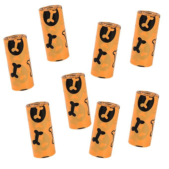 Animal Buddy Dog Waste Bags Eco-friendly Biodegradable Orange 8Roll