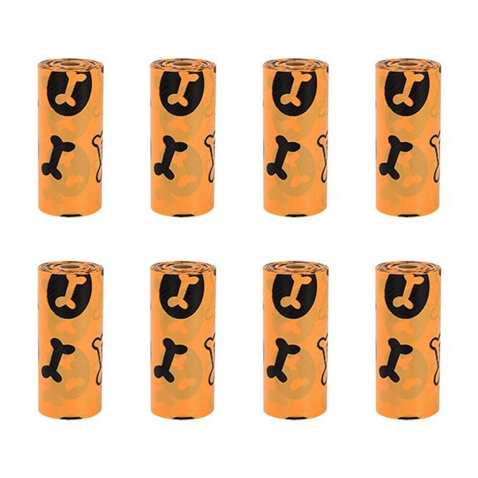 Animal Buddy Dog Waste Bags Eco-friendly Biodegradable Orange 8Roll