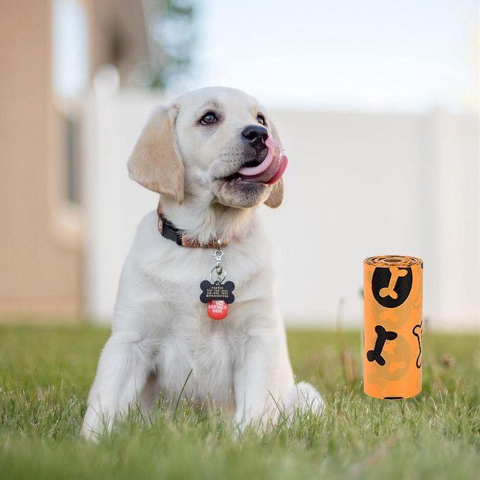 Animal Buddy Dog Waste Bags Eco-friendly Biodegradable Orange 8Roll