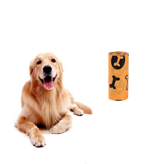 Animal Buddy Dog Waste Bags Eco-friendly Biodegradable Orange 8Roll