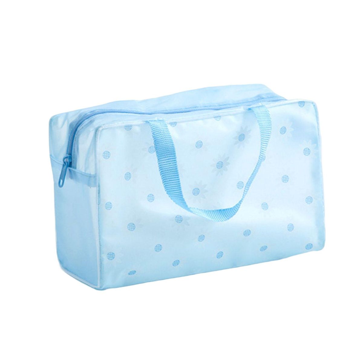 Cosmetic Pouch Cosmetic Toiletry Bag with Handle Blue
