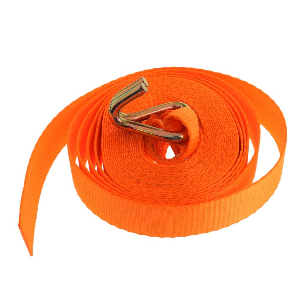 6m Cargo S Ratchet With Fastening Buckle Tie Down S Webbing With Double J Hooks Lashing For Cargo Lorry Car Marine Boat