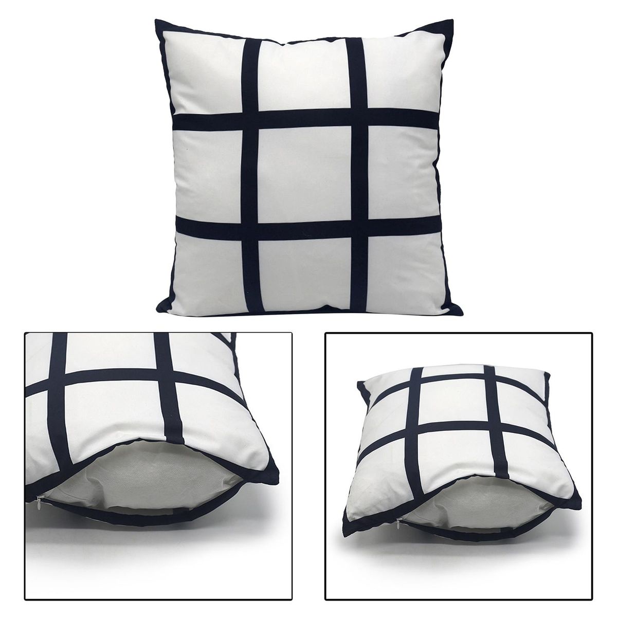 2x Sublimation   Polyester Pillow Case DIY Home Throw