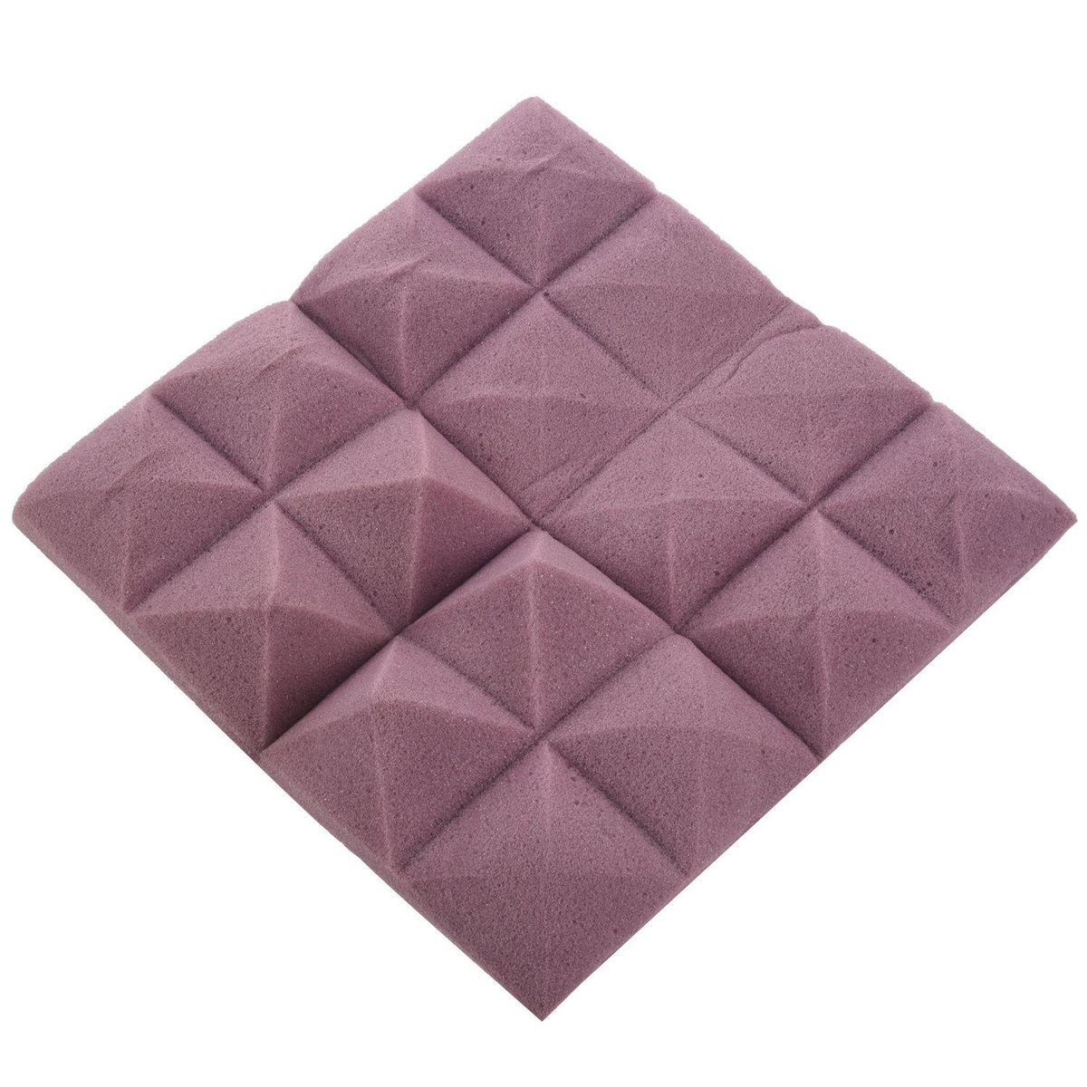 25X25X5Cm Soundproof Sponge,Acoustic Foam Panel Stop Absorption Studio Ktv Sound For Home Decor Art Bedroom Bathroom Living Room Tv Background(Purple)