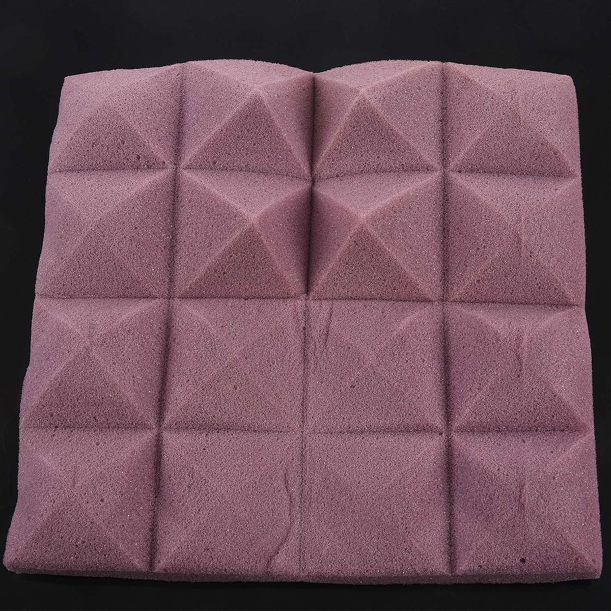 25X25X5Cm Soundproof Sponge,Acoustic Foam Panel Stop Absorption Studio Ktv Sound For Home Decor Art Bedroom Bathroom Living Room Tv Background(Purple)