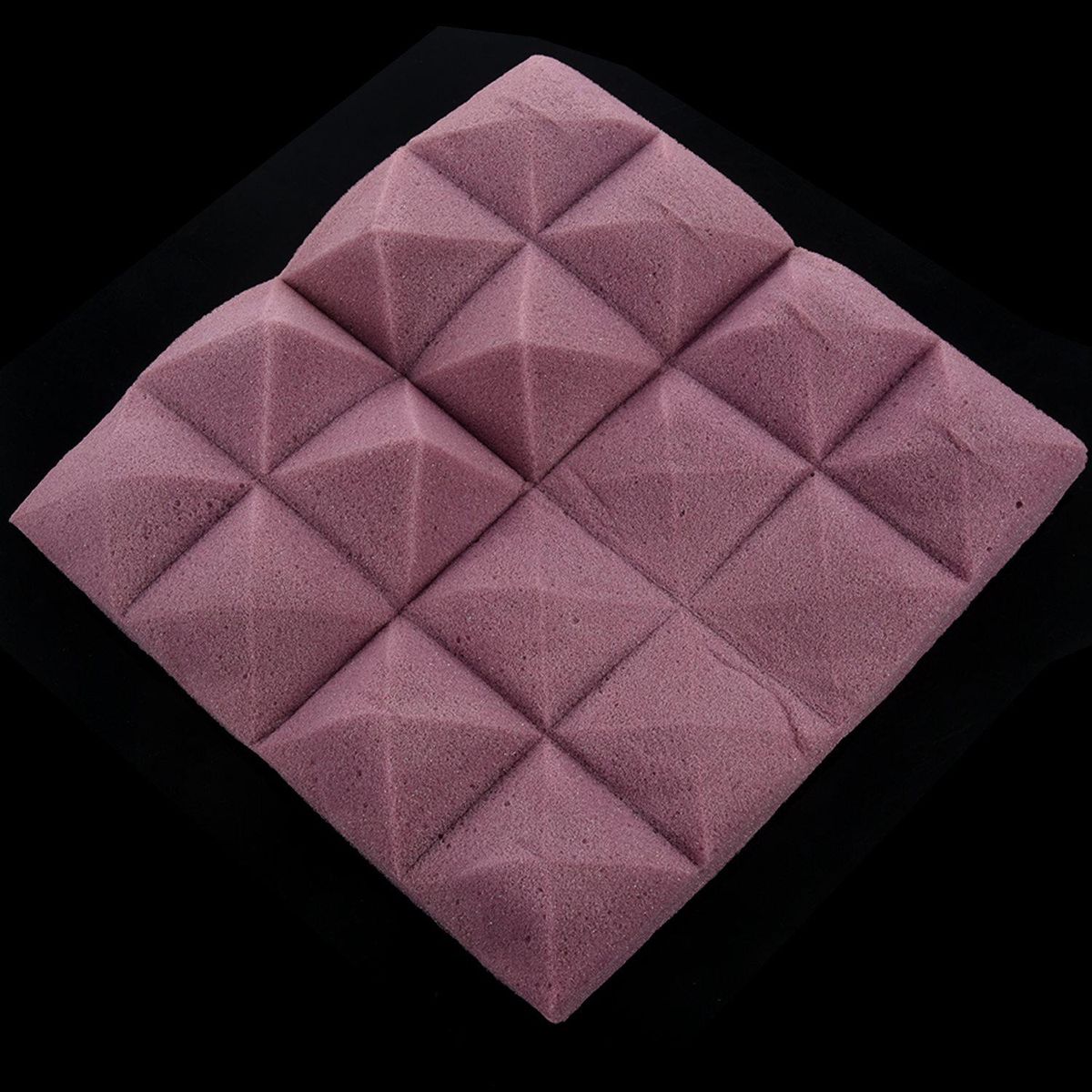25X25X5Cm Soundproof Sponge,Acoustic Foam Panel Stop Absorption Studio Ktv Sound For Home Decor Art Bedroom Bathroom Living Room Tv Background(Purple)