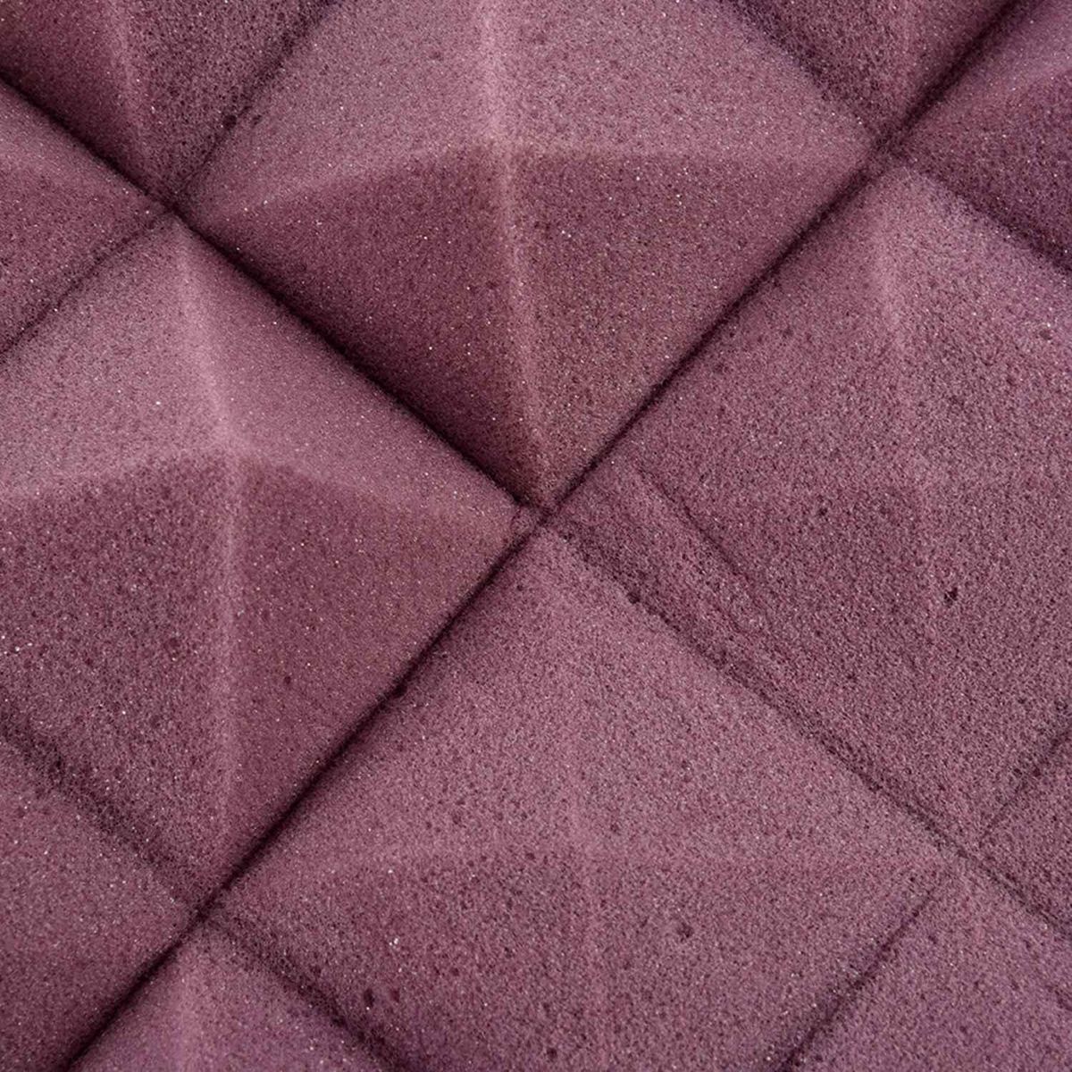 25X25X5Cm Soundproof Sponge,Acoustic Foam Panel Stop Absorption Studio Ktv Sound For Home Decor Art Bedroom Bathroom Living Room Tv Background(Purple)
