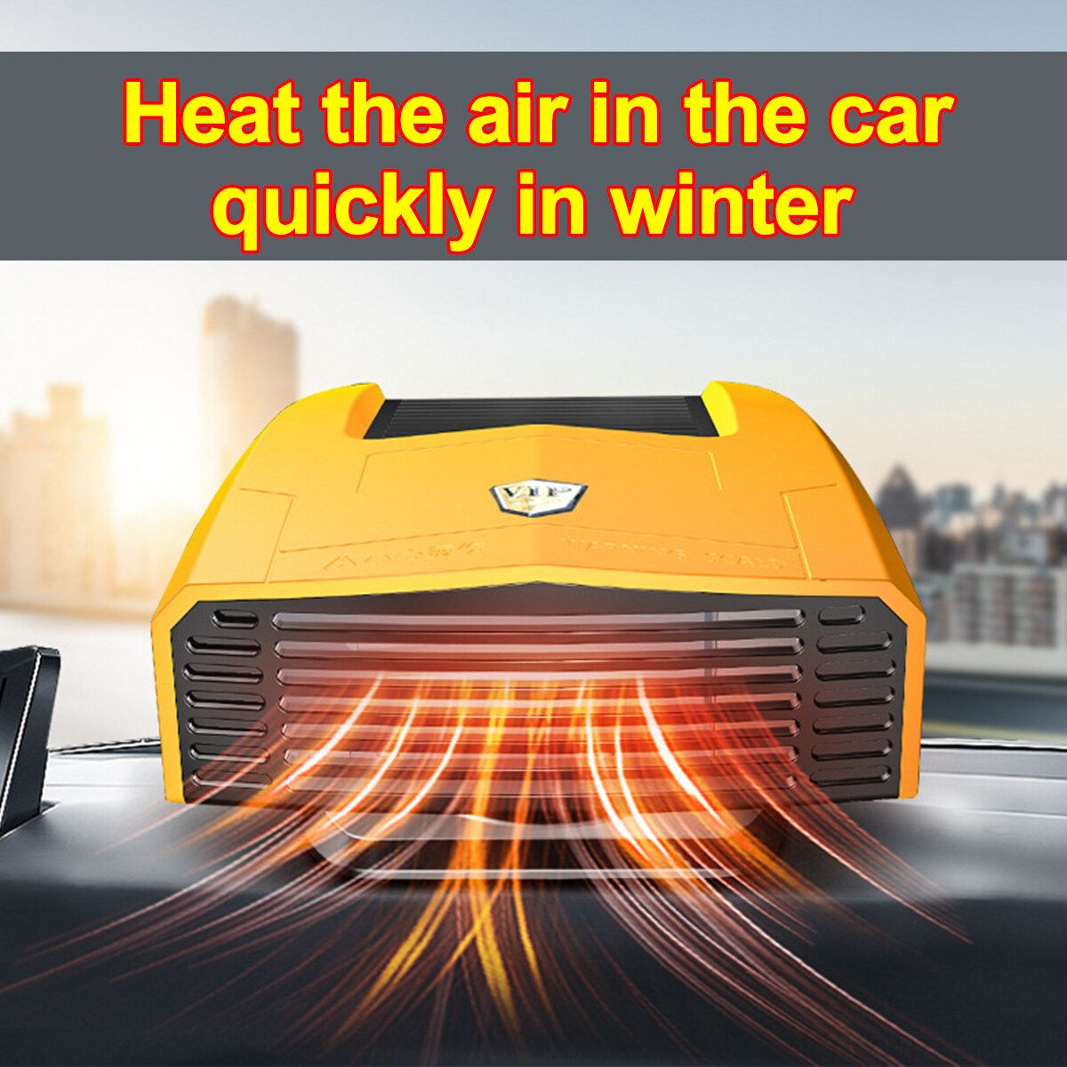 12V/24V 180W 360° Portable Car Air Heater Cooling Fan Windscreen Defogging