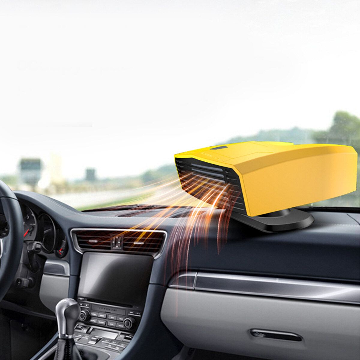 12V/24V 180W 360° Portable Car Air Heater Cooling Fan Windscreen Defogging