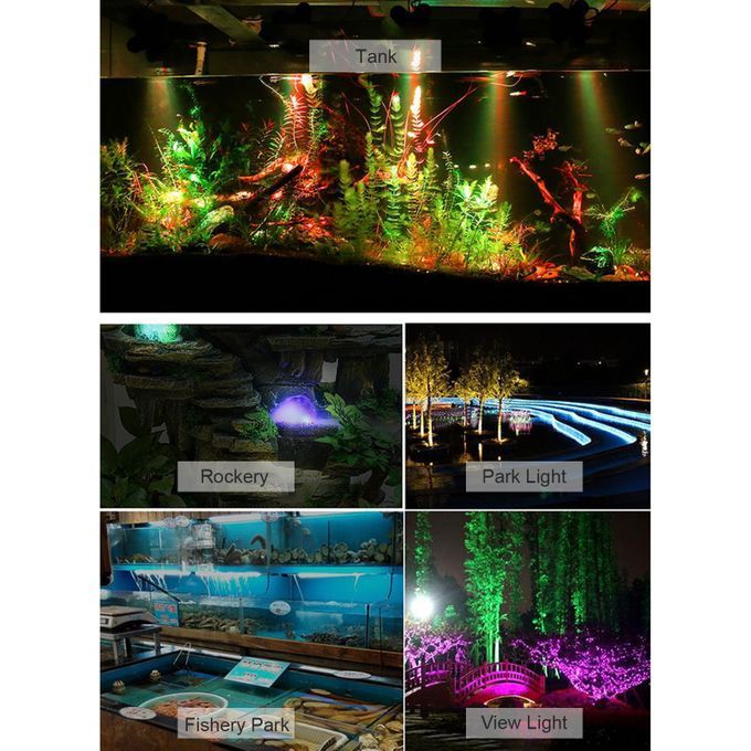 2 PCS 4 LEDs RGB Underwater Diving Lamp Light Kit Set With