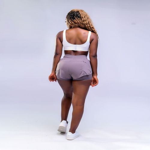 Sasha Shorts With Drawstrings - Plum
