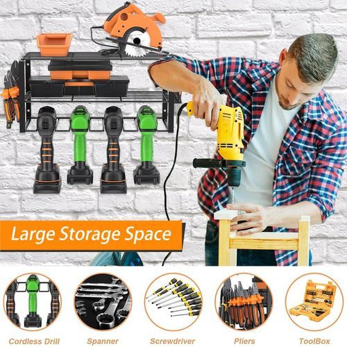 Power Tool Organizer Wall Mounted Floating Shelf For Drill