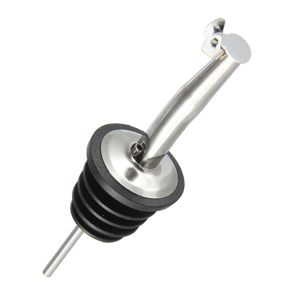 2Pcs Stainless Whisky  Wine Pourer Stopper-Black