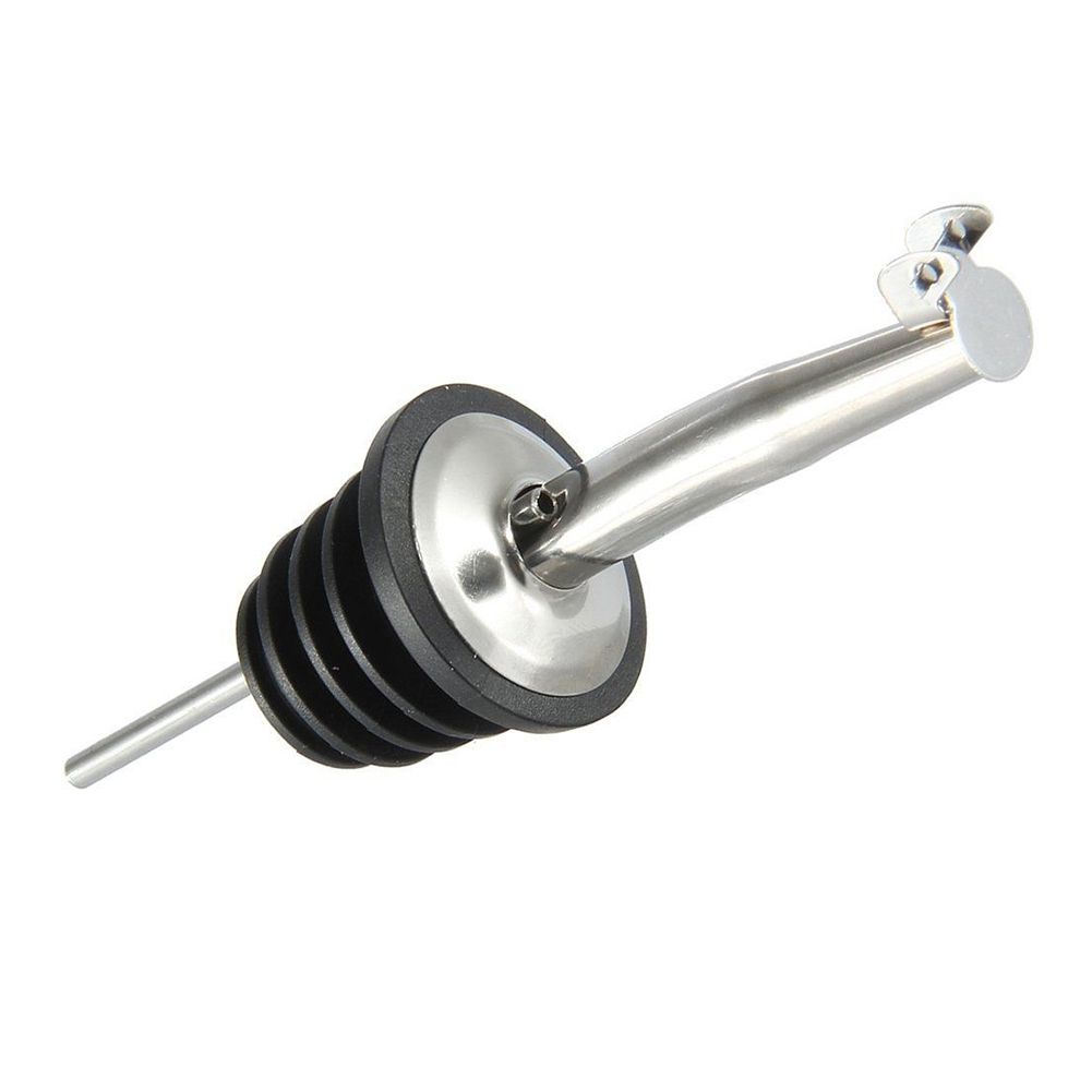 2Pcs Stainless Whisky  Wine Pourer Stopper-Black