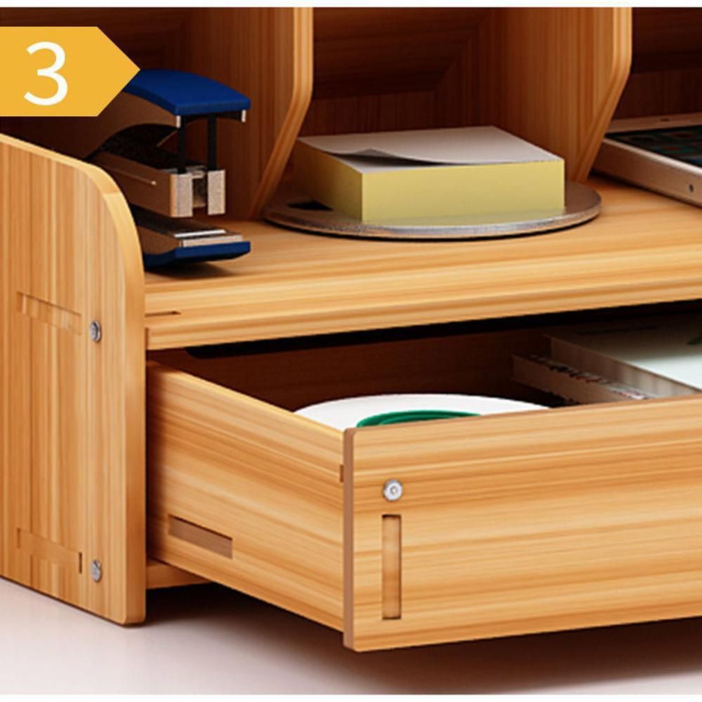 Pen Holder Wooden Desktop Pencil Organizer Office Stationary Storage Box School Desk Stand Case Makeup Rangement Home Organiser