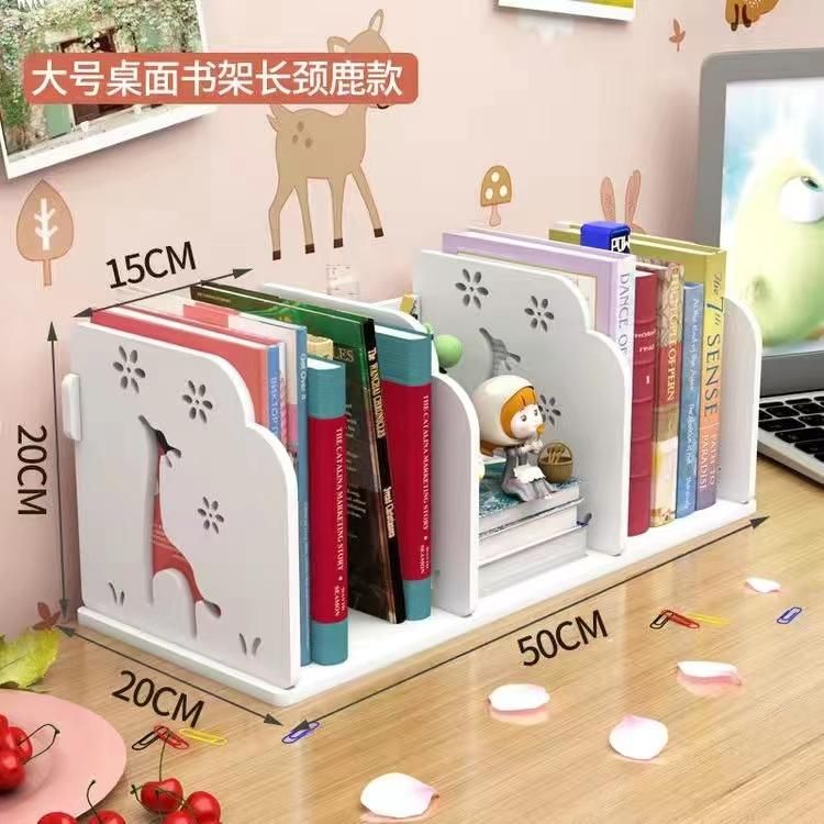 Hollow Book Storage Rack Wooden Office Desktop File Sh Information Magazine Storage Holder Living Room Table Book Stand Cute