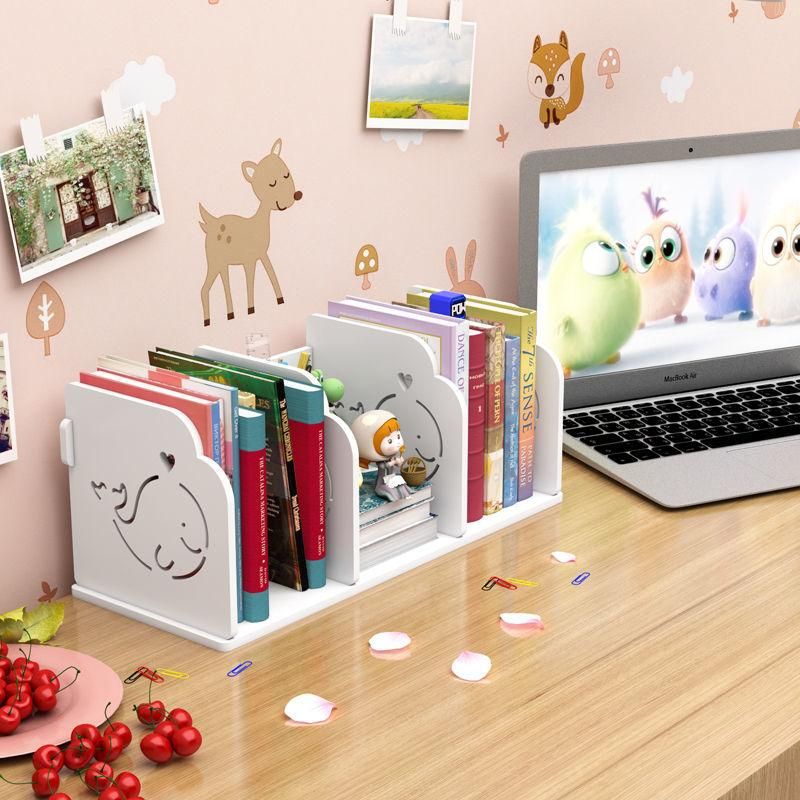 Hollow Book Storage Rack Wooden Office Desktop File Sh Information Magazine Storage Holder Living Room Table Book Stand Cute