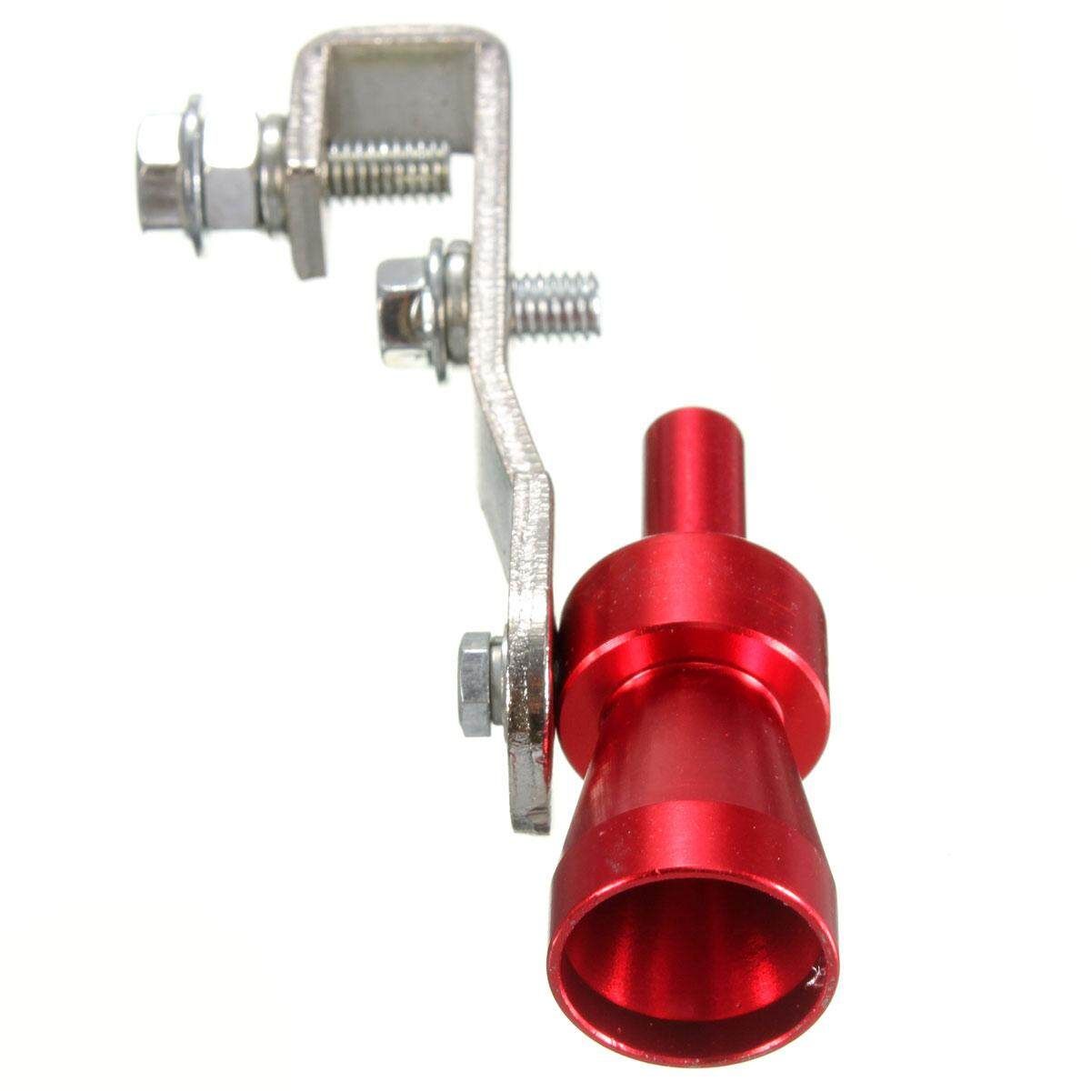 2pcs S Exhaust Turbo Pipe Sound Muffler Bov Blow Off Valve BOV Red