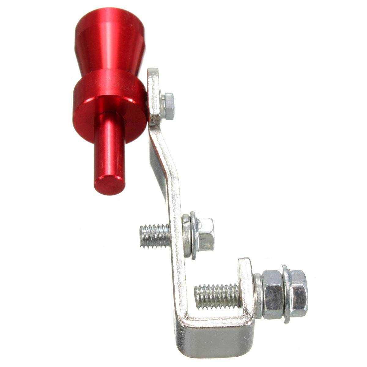 2pcs S Exhaust Turbo Pipe Sound Muffler Bov Blow Off Valve BOV Red