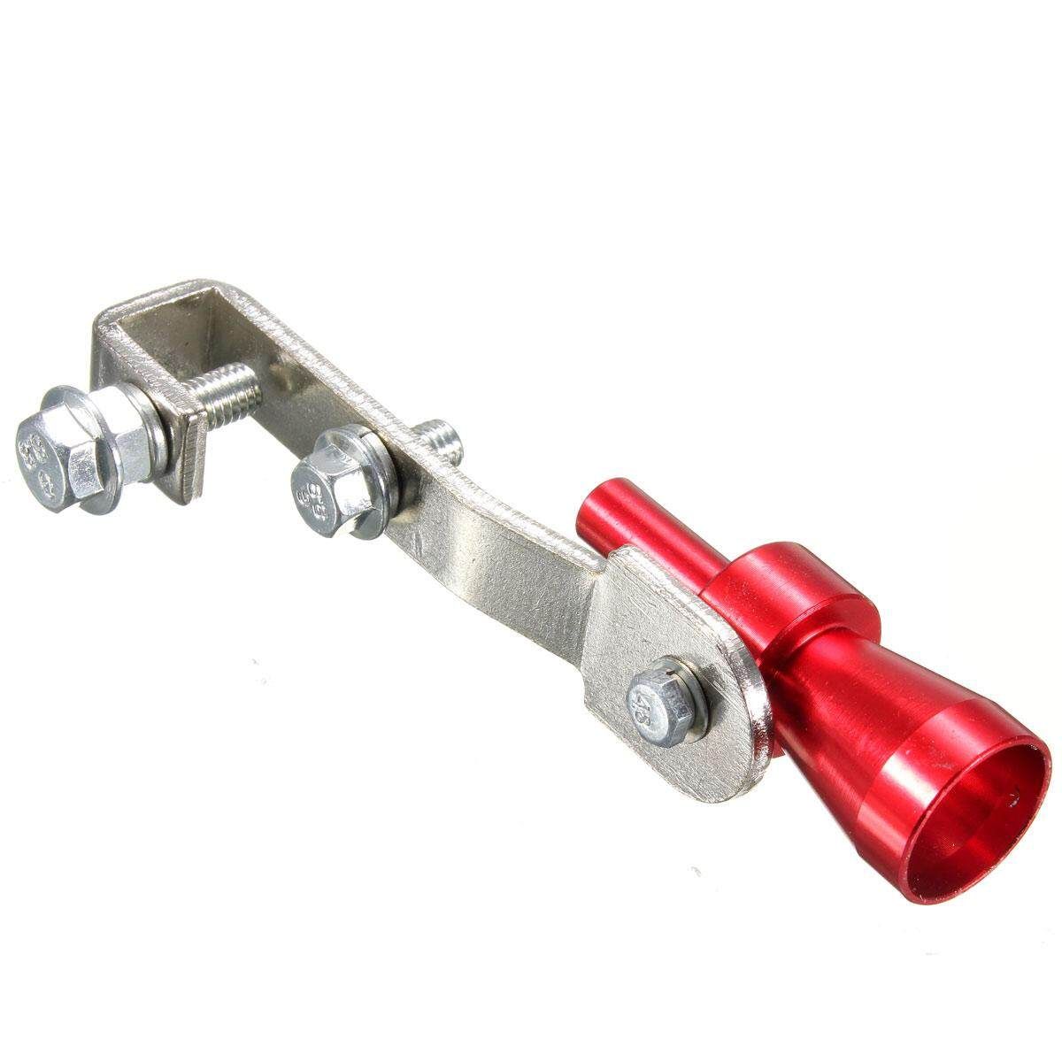 2pcs S Exhaust Turbo Pipe Sound Muffler Bov Blow Off Valve BOV Red