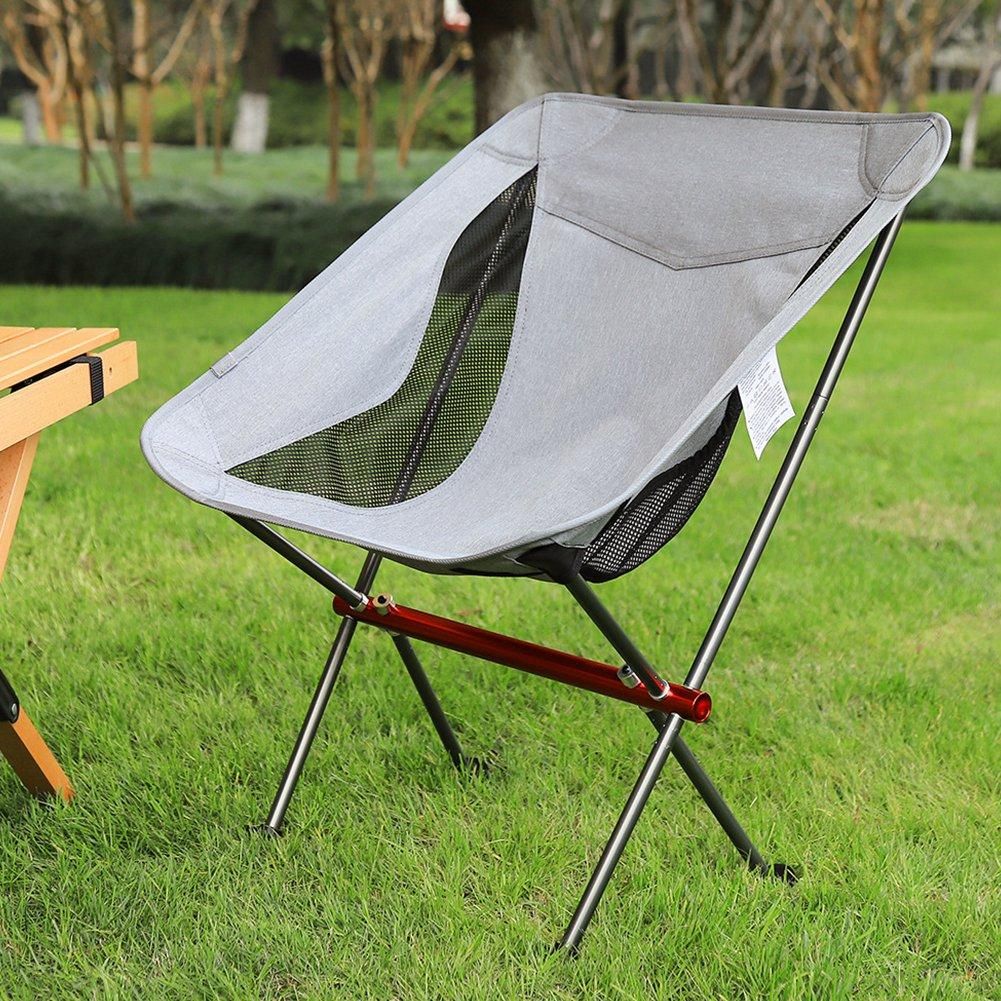 Portable Compact Moon Folding Chair Collapsible Camping Chair, C