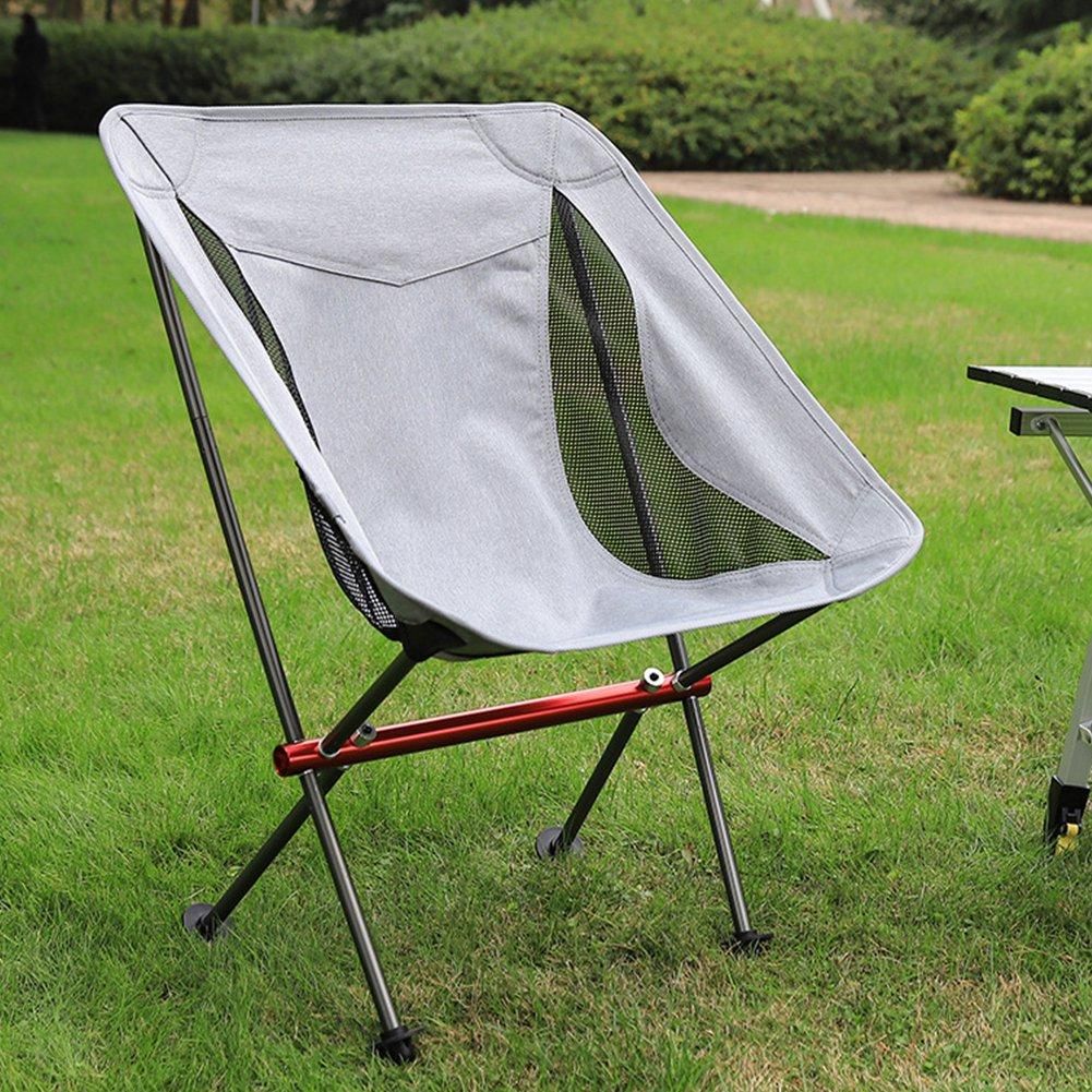 Portable Compact Moon Folding Chair Collapsible Camping Chair, C