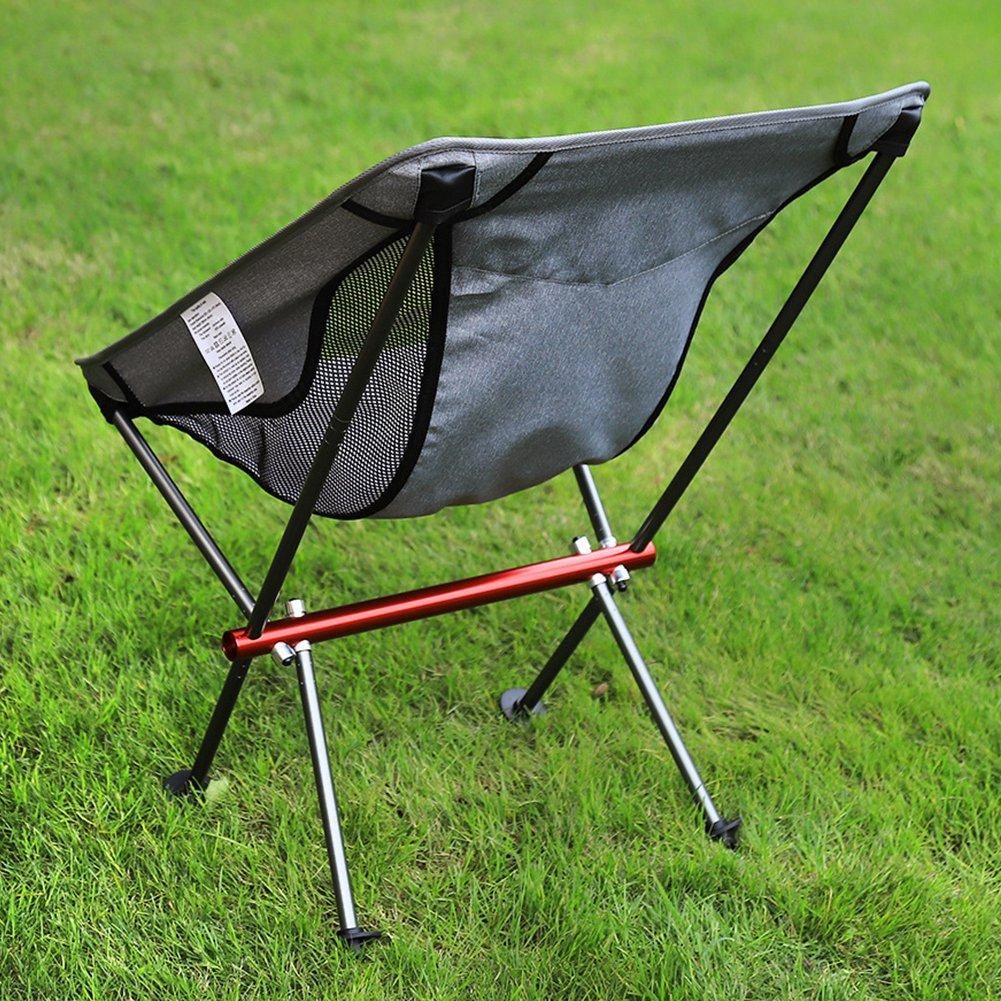 Portable Compact Moon Folding Chair Collapsible Camping Chair, C