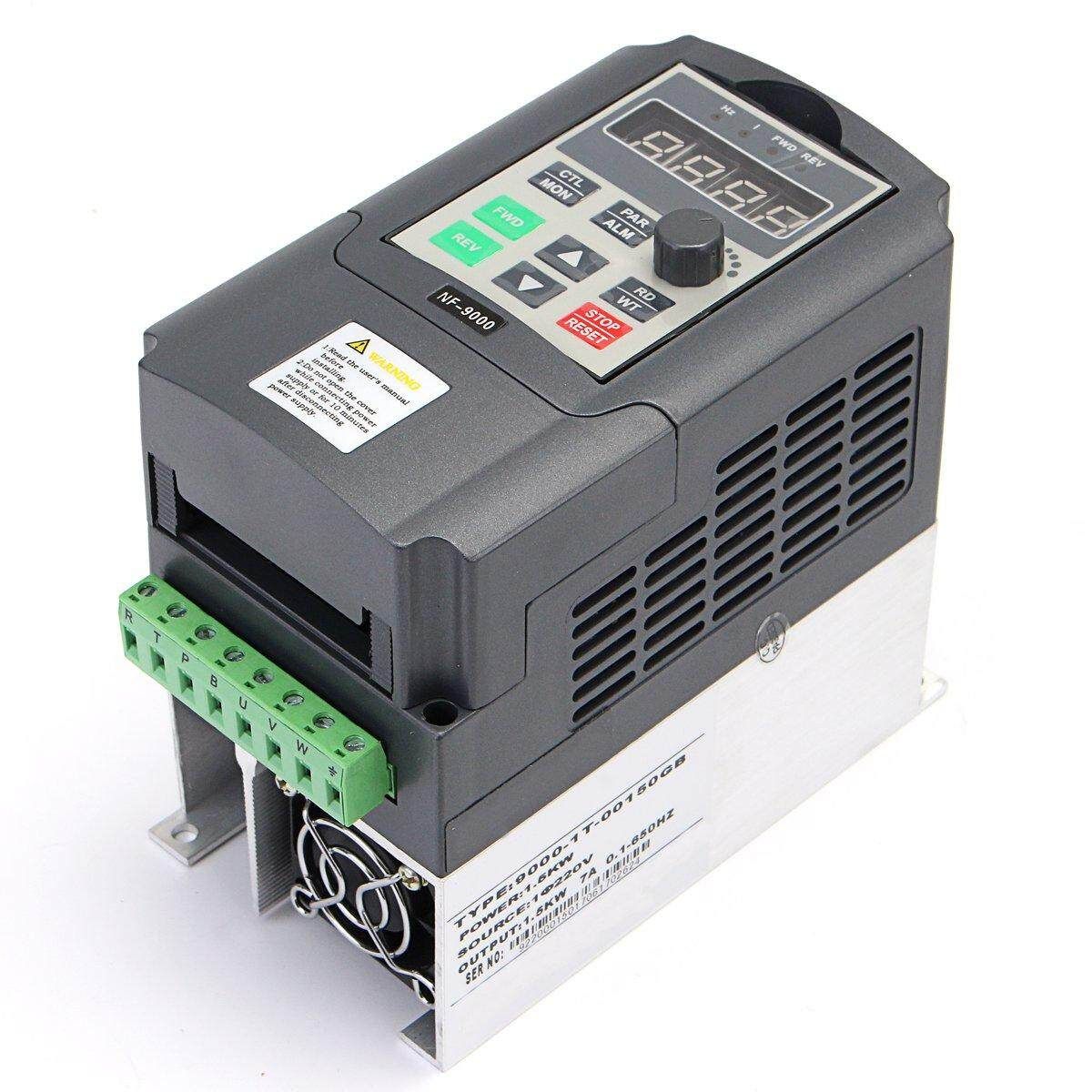 220V 2HP 1.5KW Single Phase To 3 Phase Output Frequency Converter VFD VSD